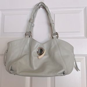 PAOLO MASI Made in Italy handbag purse shoulder bag Bone color leather